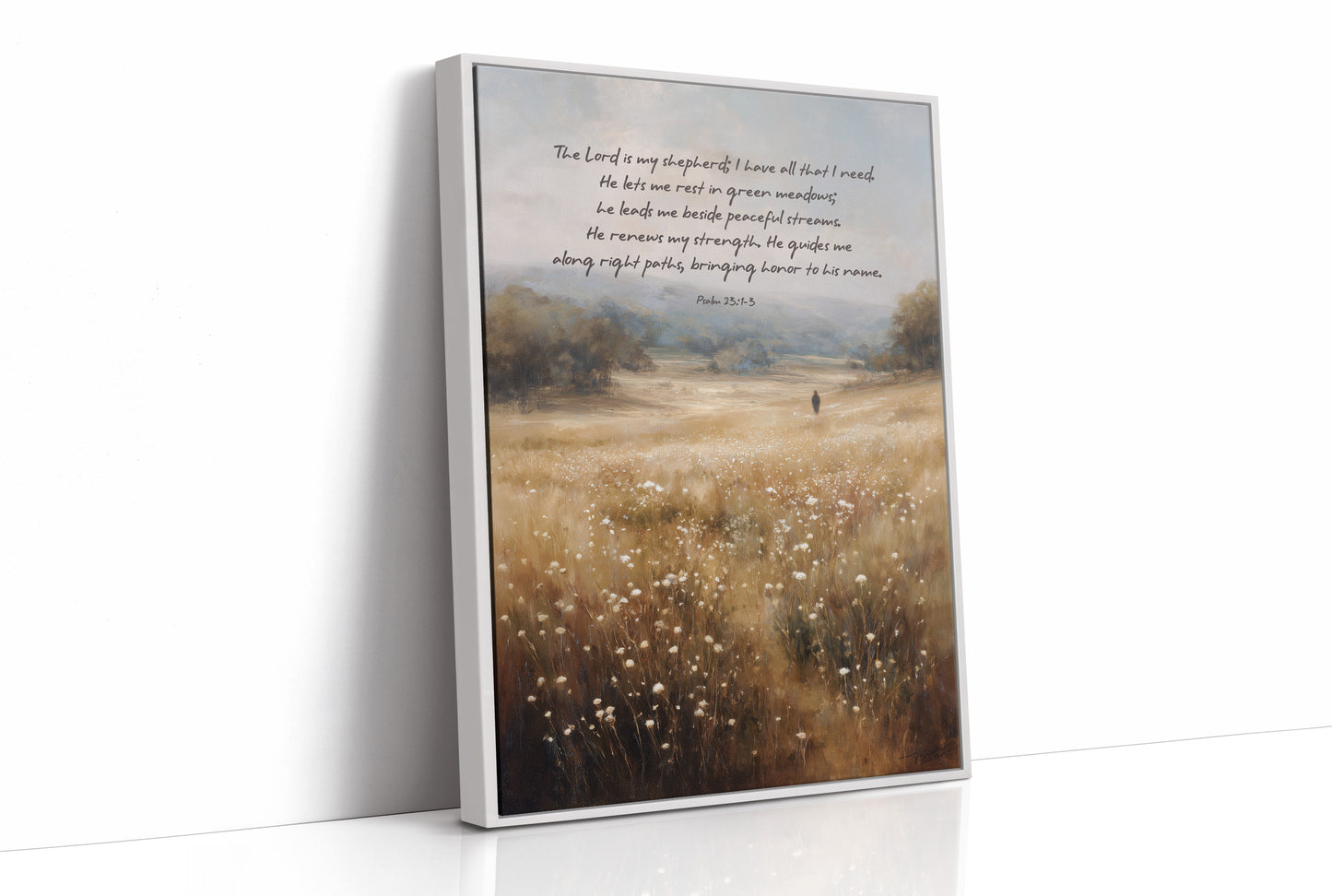 Psalm's Promise On Wooden Table