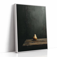 Solitary Pear in Emerald Darkness