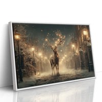 Starlit Stag Walks Victorian Streets