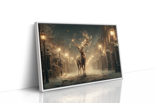 Starlit Stag Walks Victorian Streets