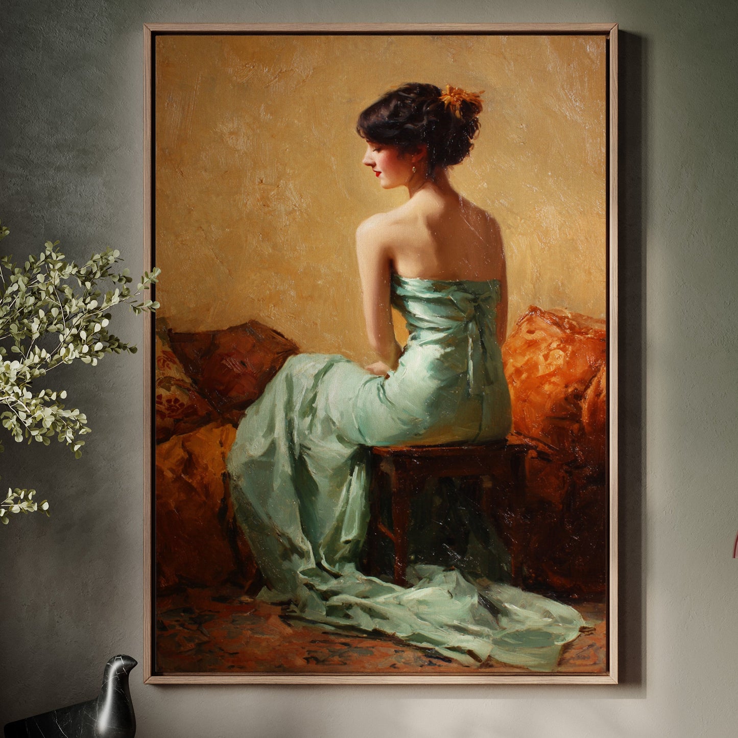 A Moment in Celadon Silk