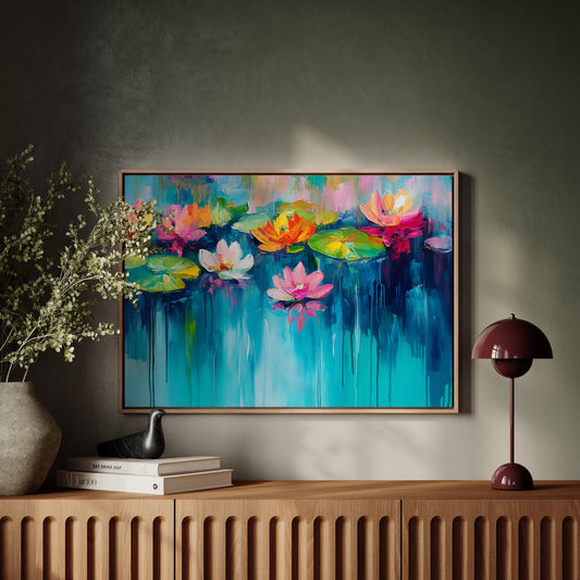 Lotus Flowers Paint Summer's Symphony