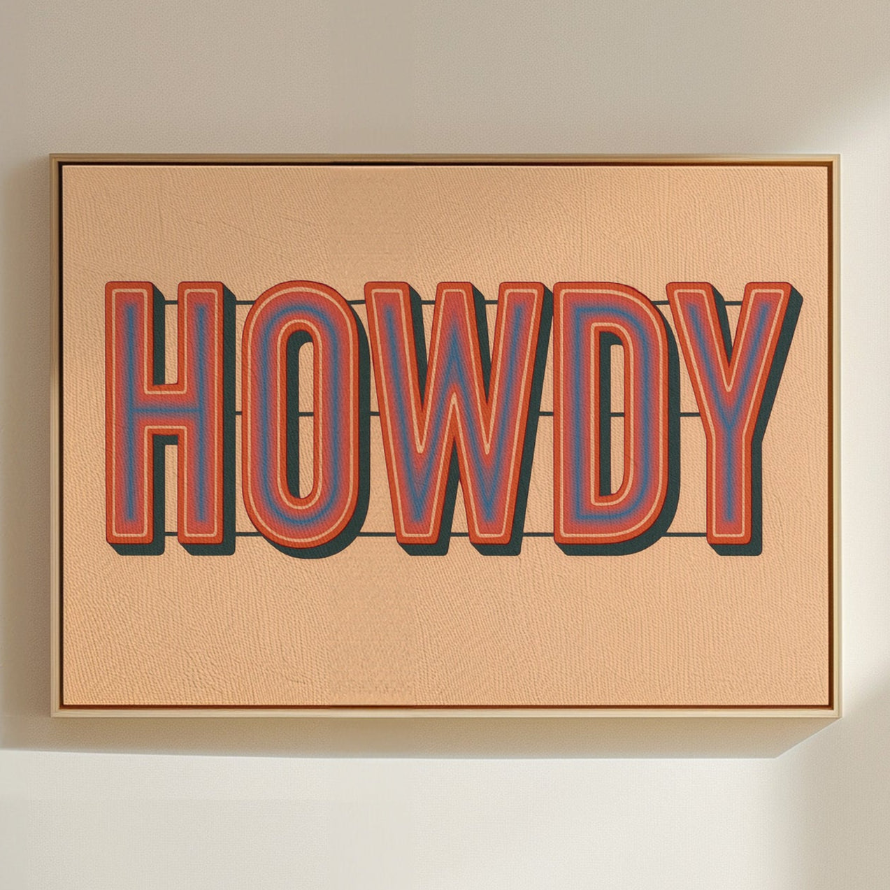 Retro HOWDY Gradient Typography