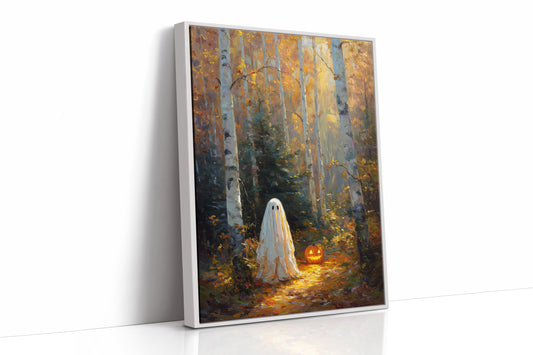 JK1362 - Premium Art Print - White Framed Canvas image 1