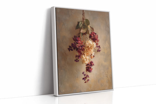 Faded Blooms Against Autumn Light