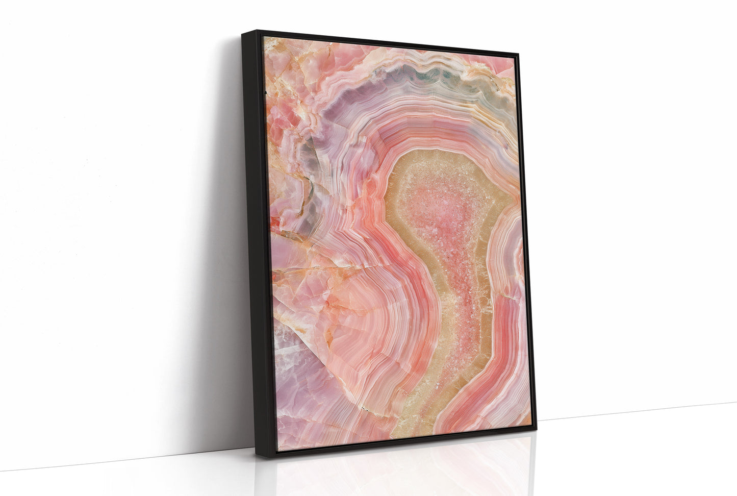 Pink Agate Slice Close-Up