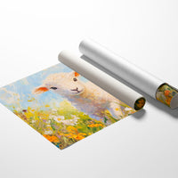 Spring Lamb Among Golden Meadows