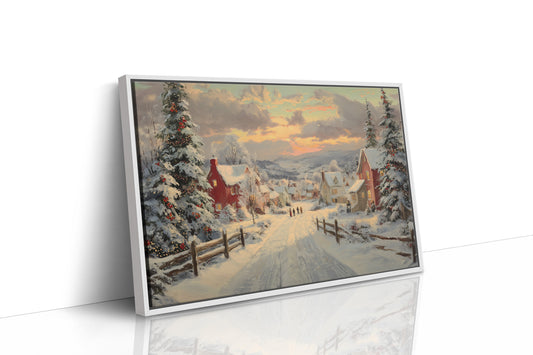Winter Village Glows At Dusk