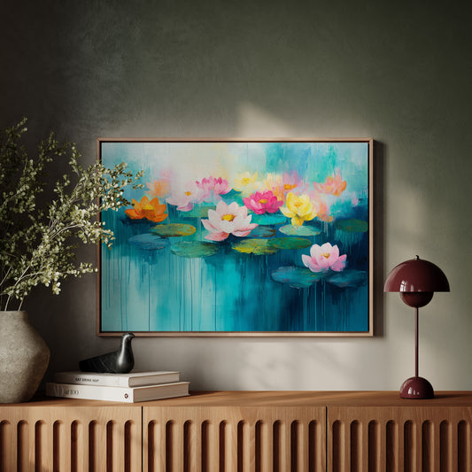 Lotus Dreams Float On Turquoise Waters
