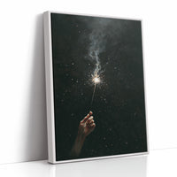 Midnight Spark Between Fingers