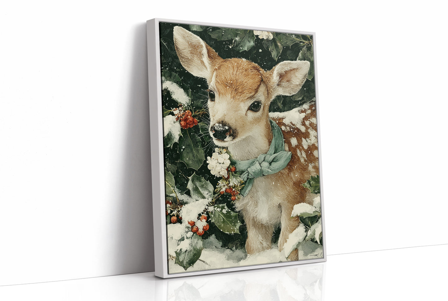 Fawn in the Falling Snow