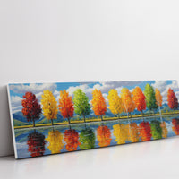 Rainbow Trees Along the Water