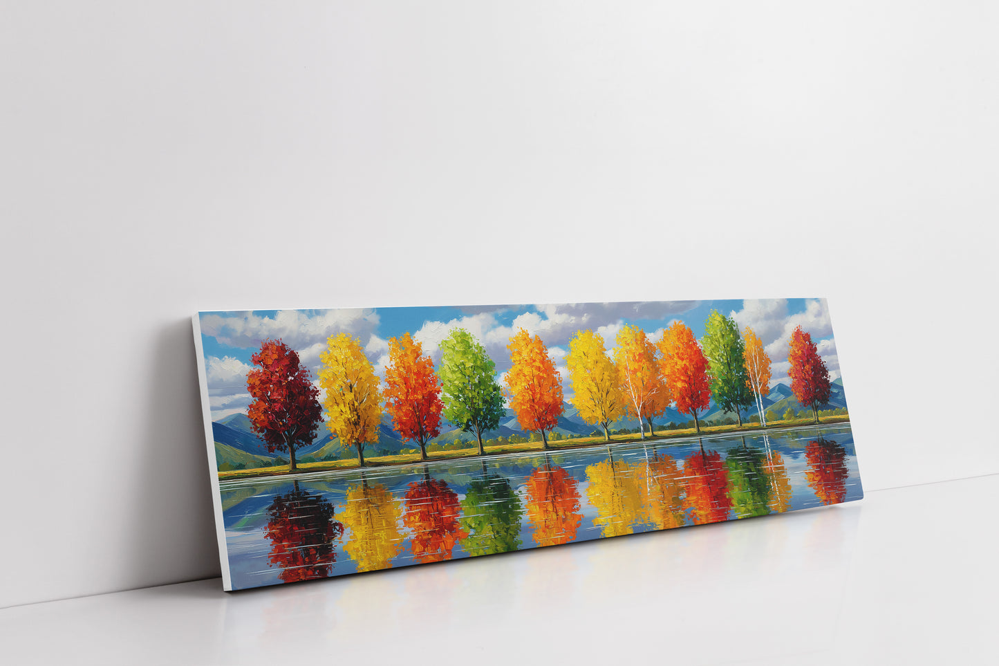Rainbow Trees Along the Water