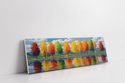 Rainbow Trees Along the Water