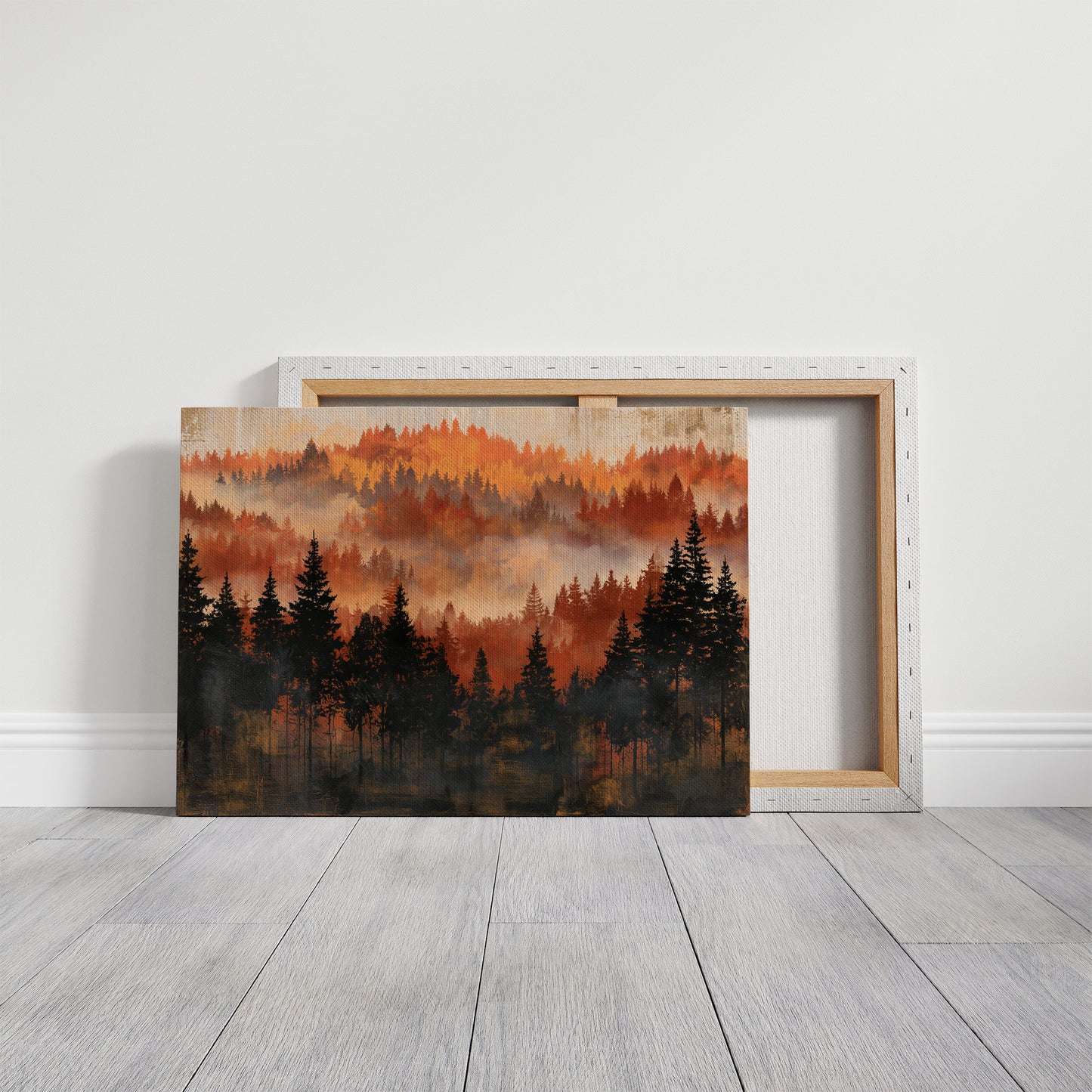 Ridgeline in Amber Fog