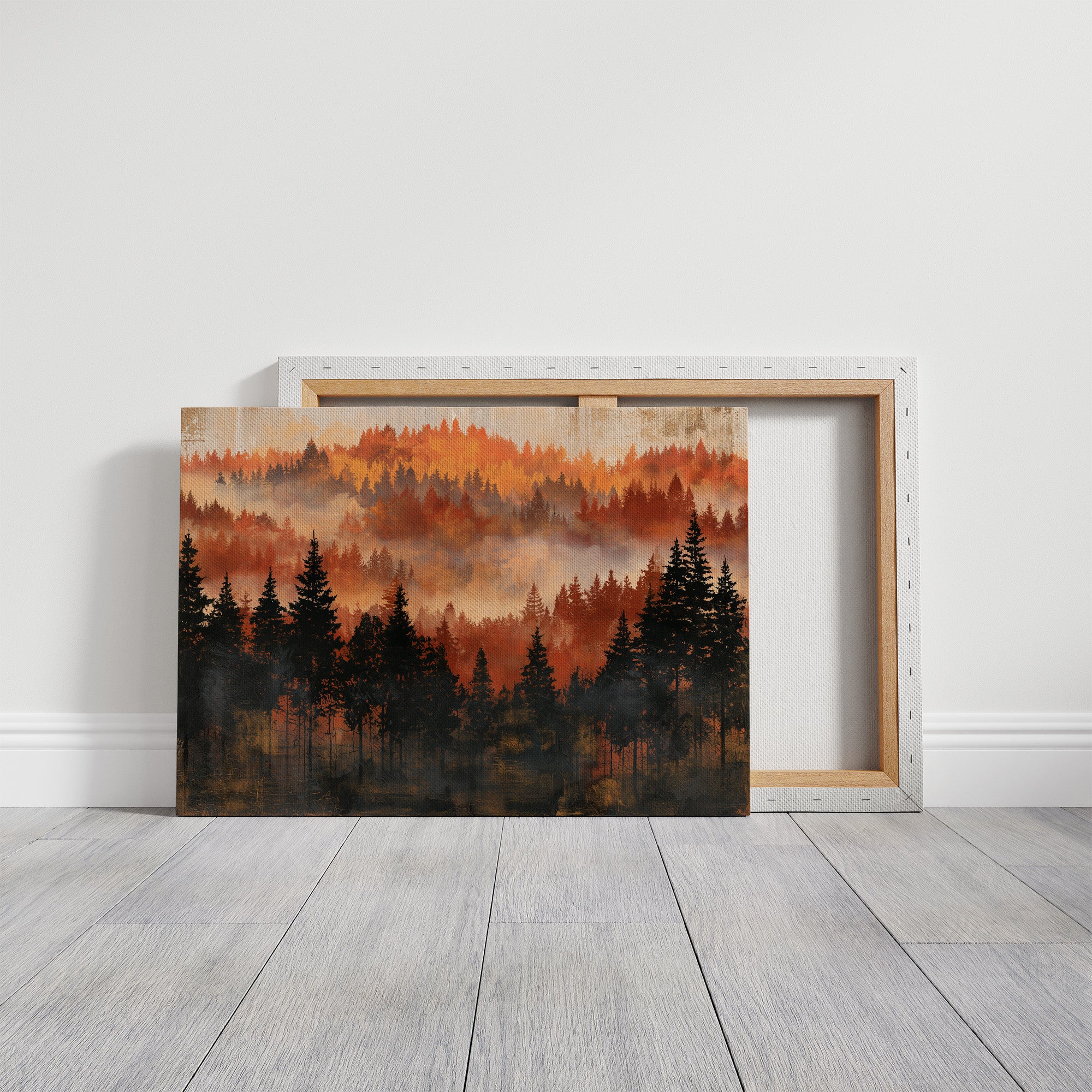 Ridgeline in Amber Fog
