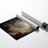 Borrowed Light Between Storm Clouds