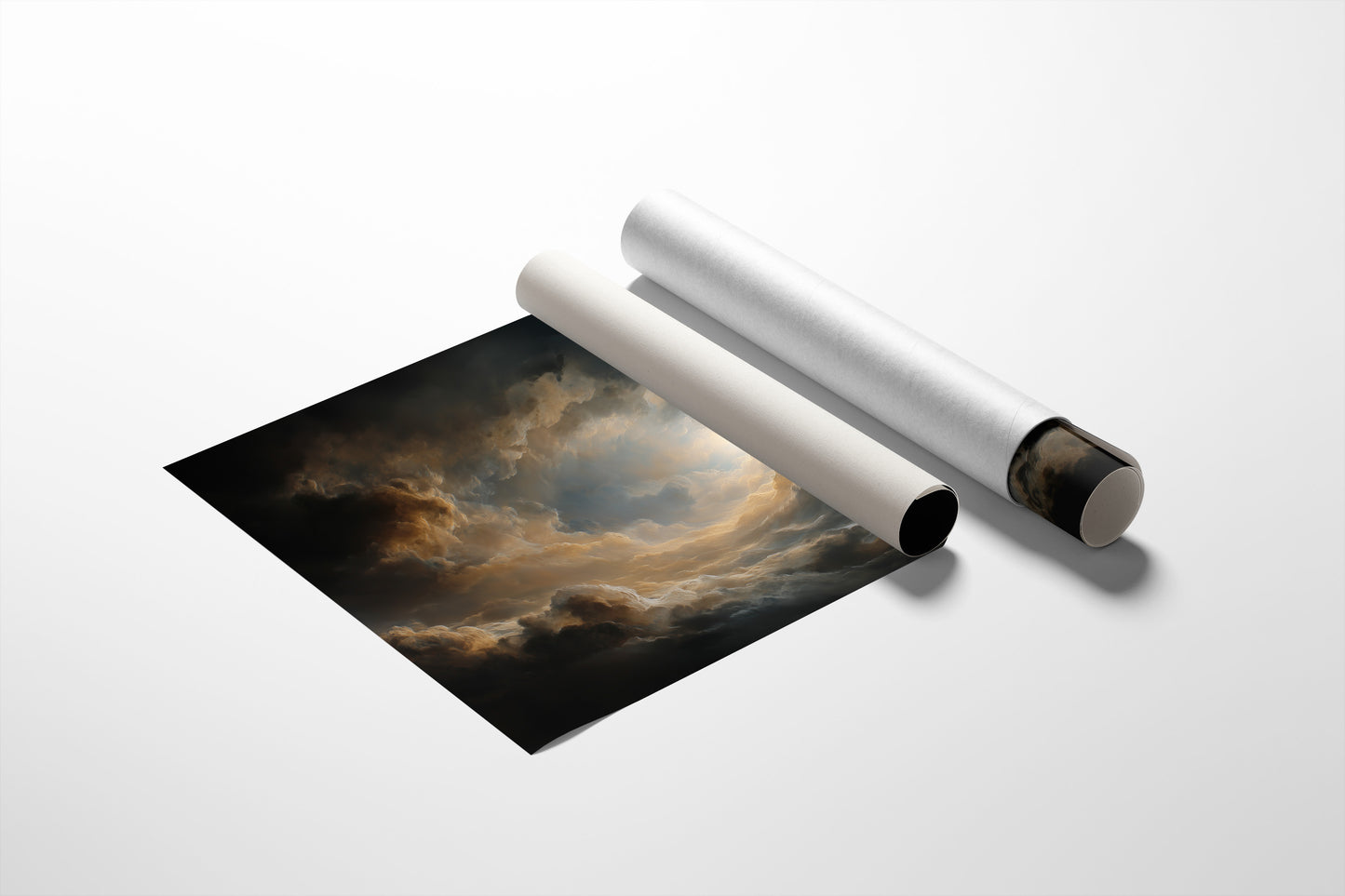 Borrowed Light Between Storm Clouds