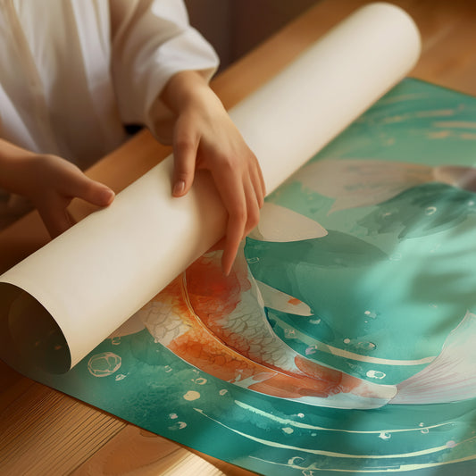 Koi Circle Their Turquoise Dreams