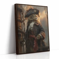 Feline Captain Navigates Golden Seas