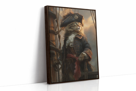 Feline Captain Navigates Golden Seas