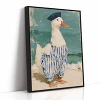 Beret Duck Strolling Beach