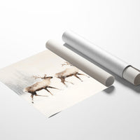 Winter Caribou Cross Misty Plains