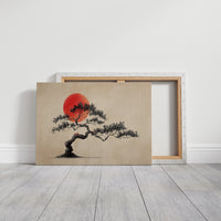 Crimson Harmony: Bonsai Beneath Blood Moon