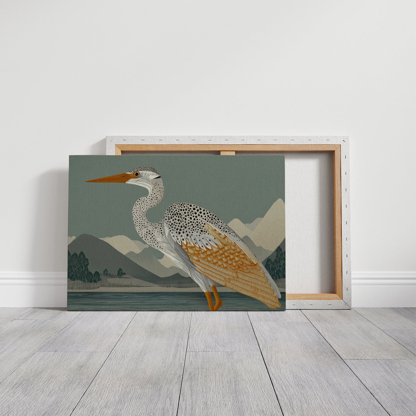 Golden Feathers Against Quiet Hills