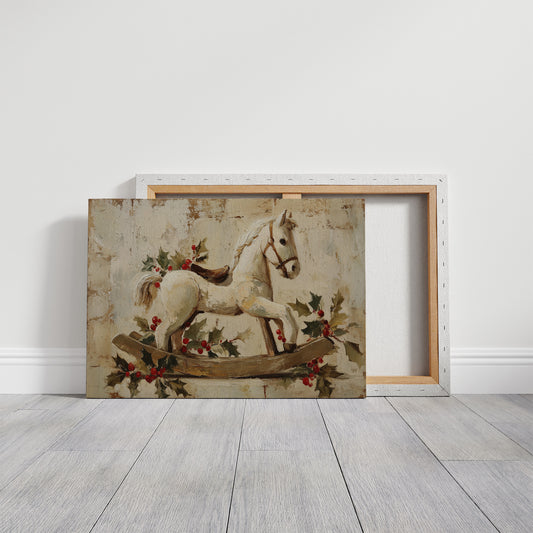 Rocking Horse in Winter Stillness