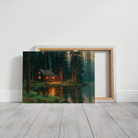 Cabin Glow, Two Empty Chairs
