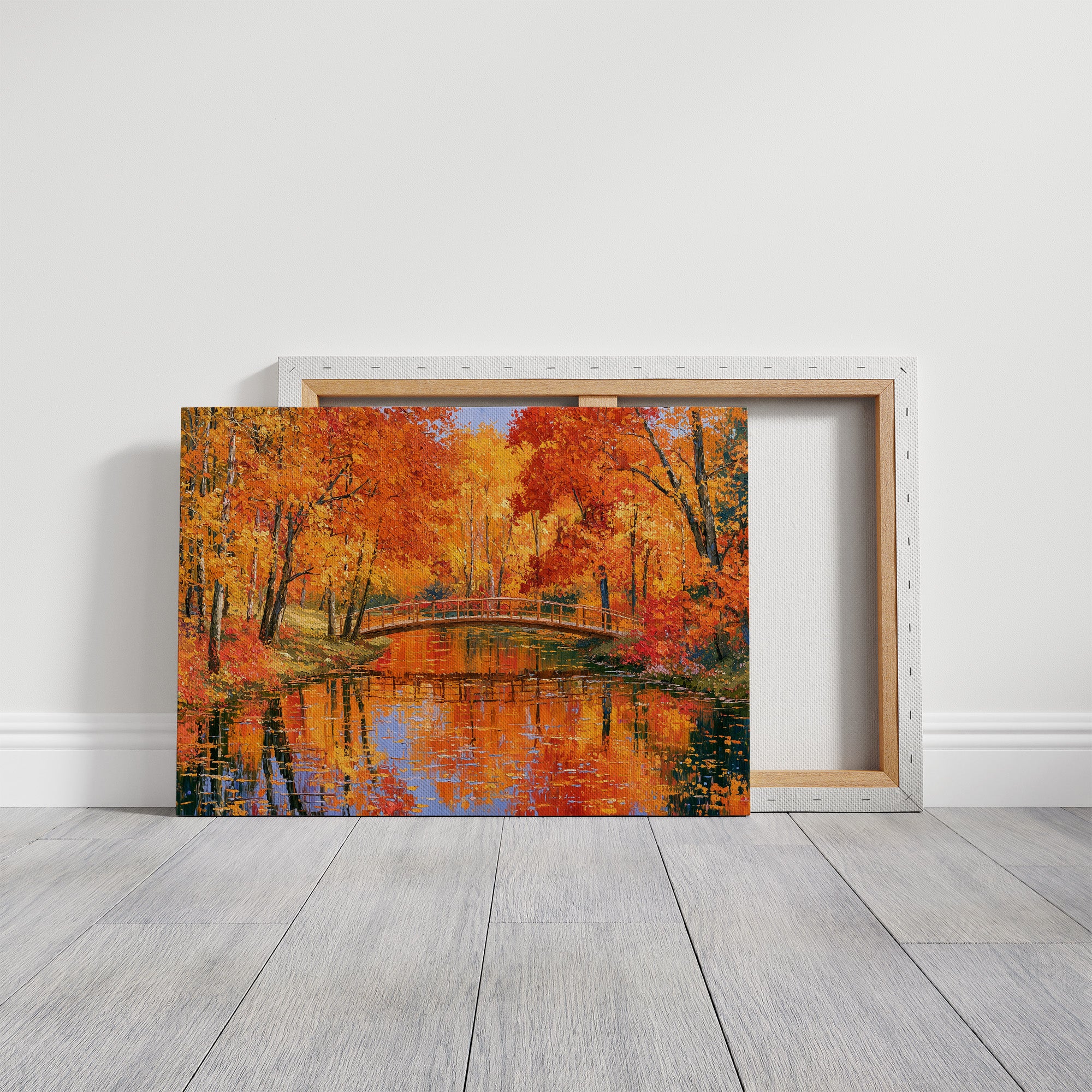 Autumn Bridge, Blazing Reflection