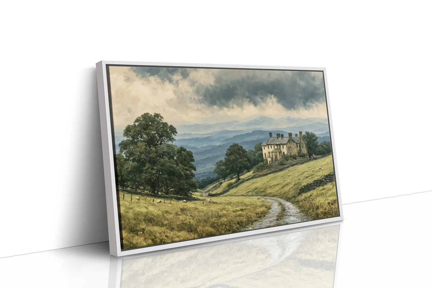 Manor House Beneath Storm Clouds