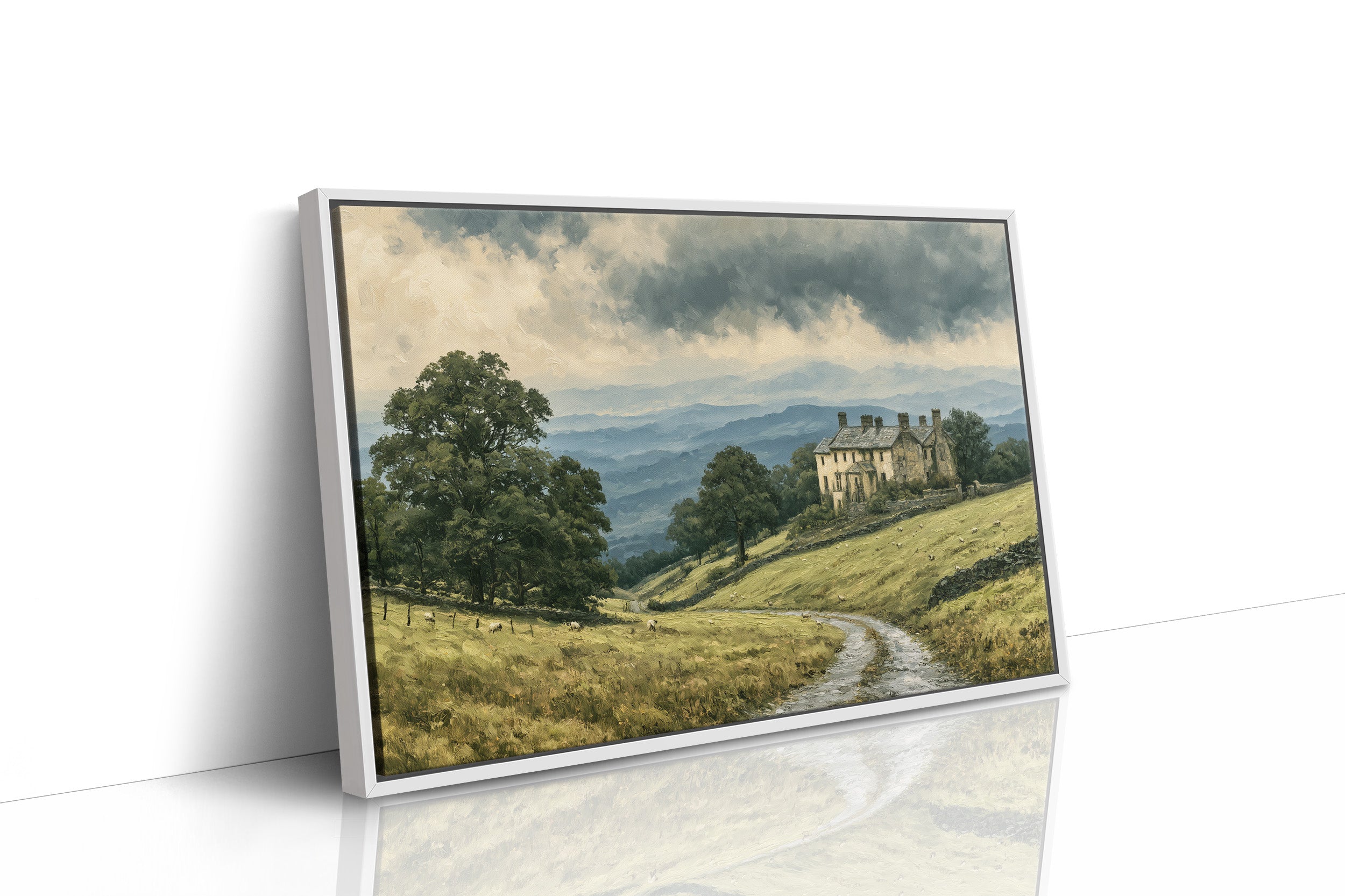 Manor House Beneath Storm Clouds
