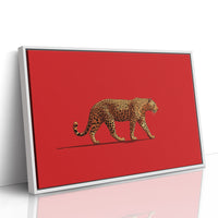 Leopard in Crimson Silence