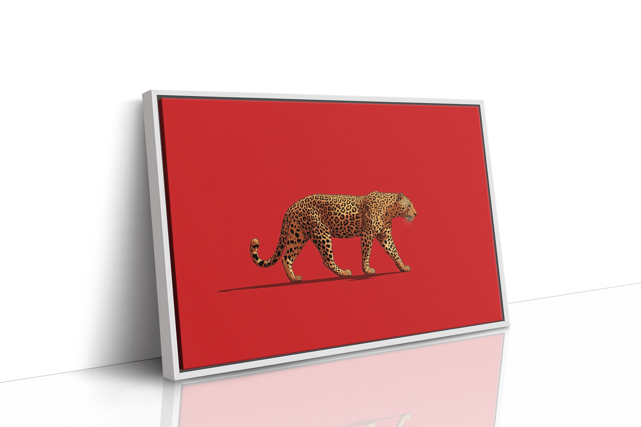 Leopard in Crimson Silence