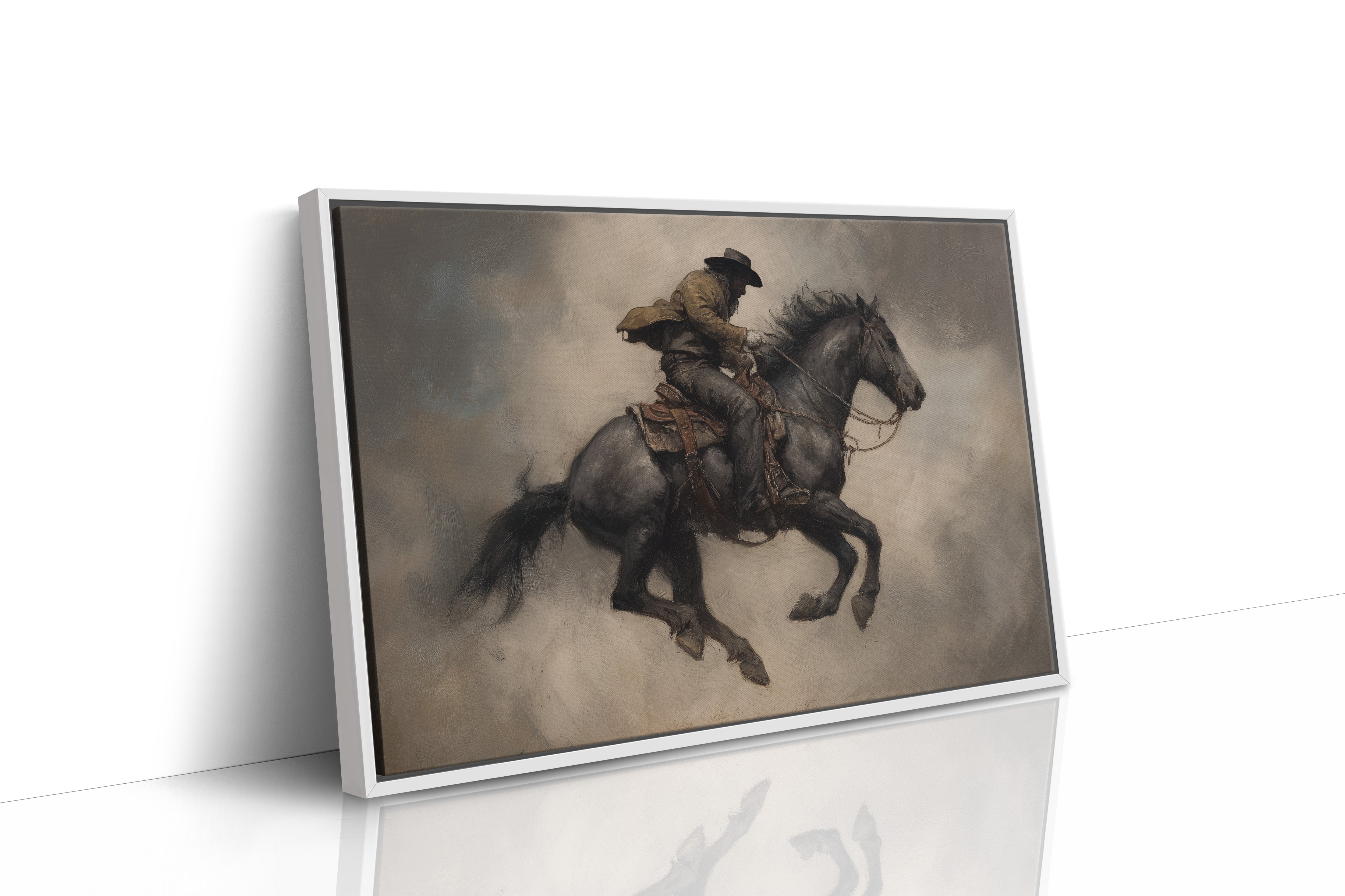 Phantom Rider Through Dusty Twilight