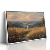 Sunlit Path Through Golden Fields