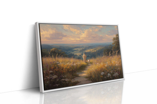 Sunlit Path Through Golden Fields