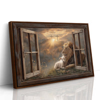 Lion And Lamb Beyond Windows