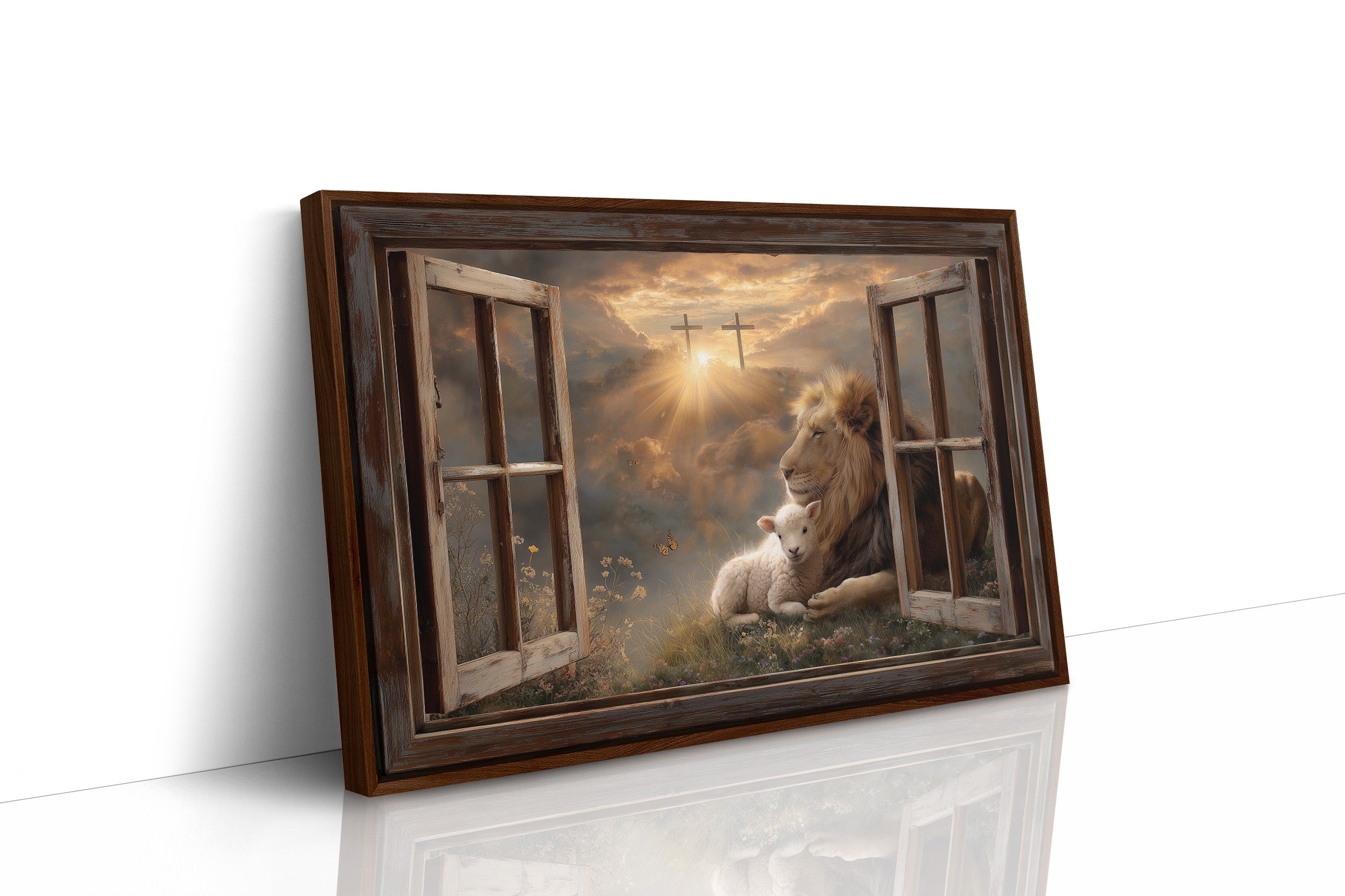 Lion And Lamb Beyond Windows