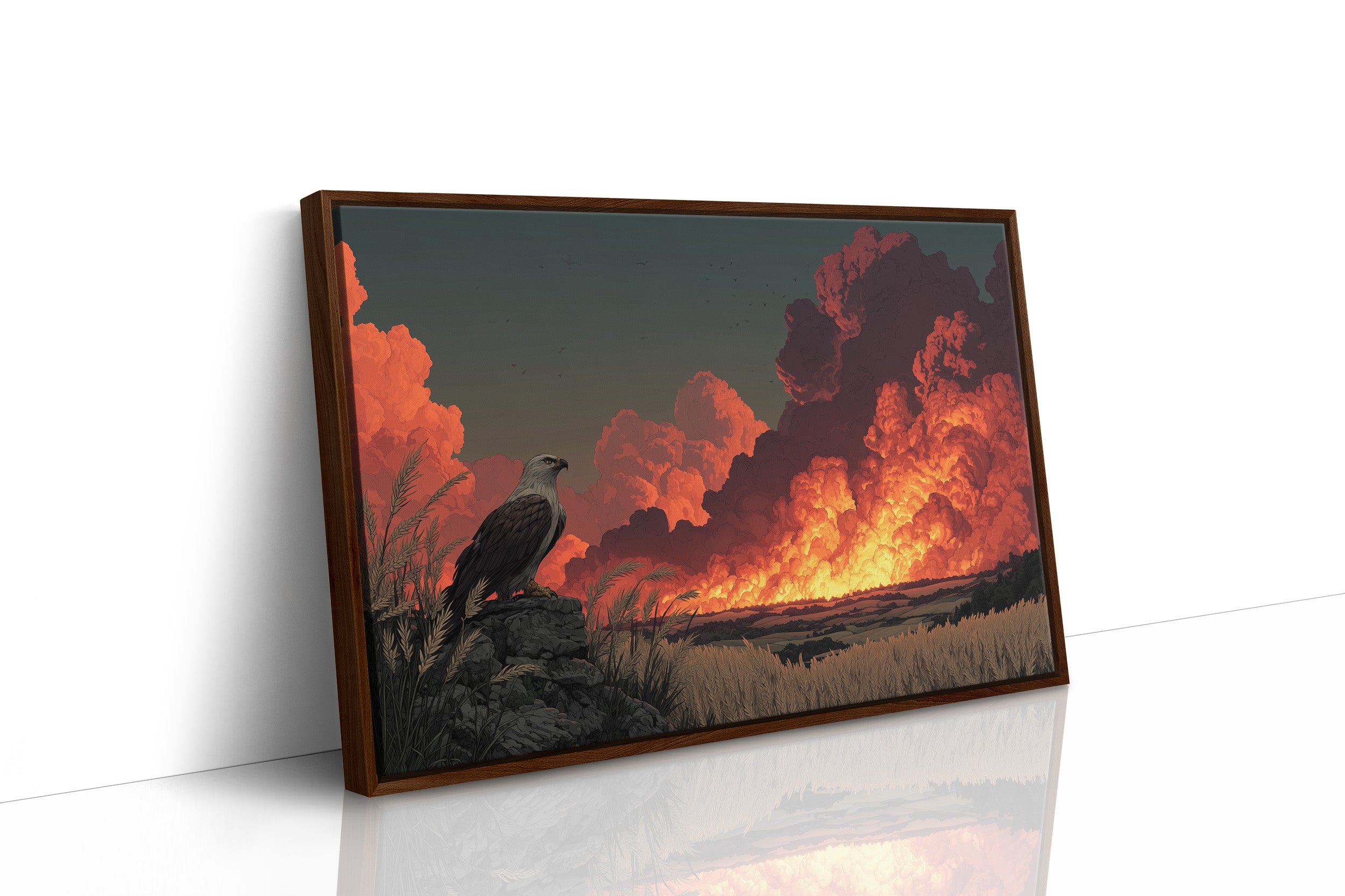 Eagle Watching the Ember Horizon