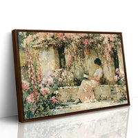 Reading Beneath the Rose Arbor