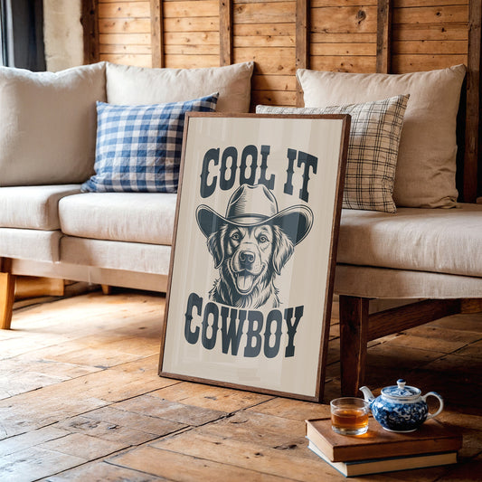 The Canine Cowboy Smiles Wide