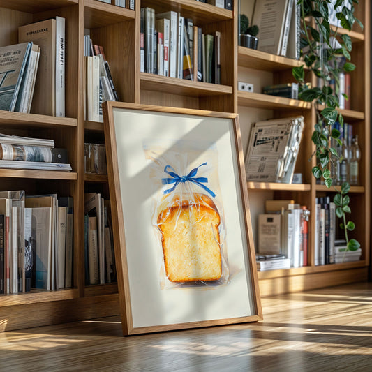 Fresh Bread Wrapped In Blue