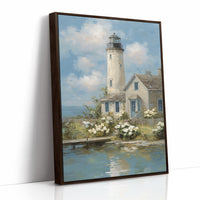 Coastal Keeper With Blooming Garden