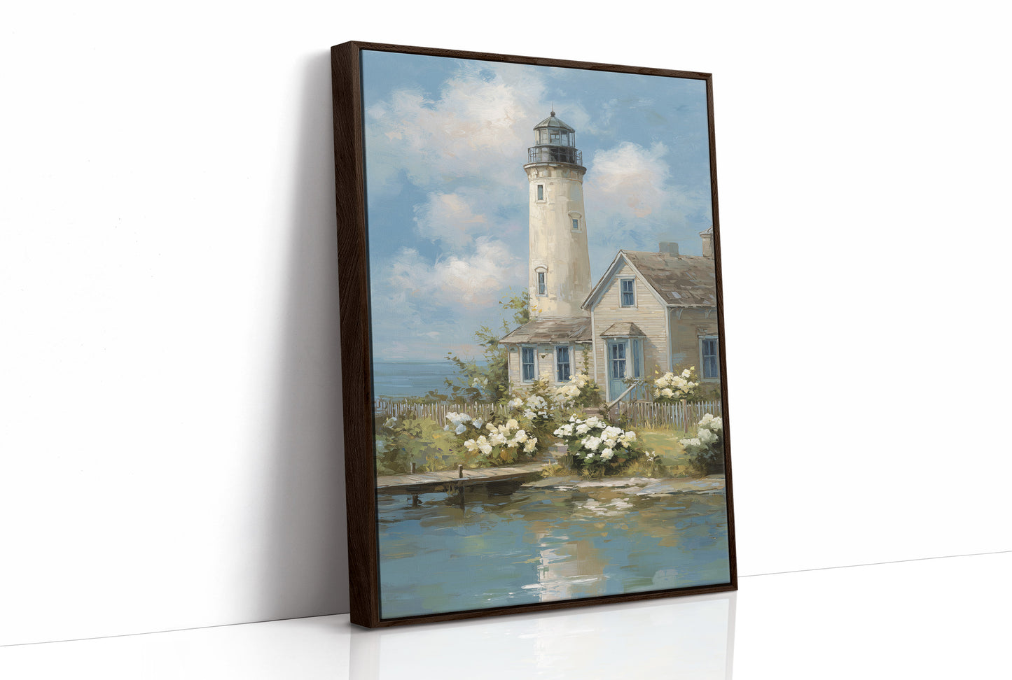 Coastal Keeper With Blooming Garden