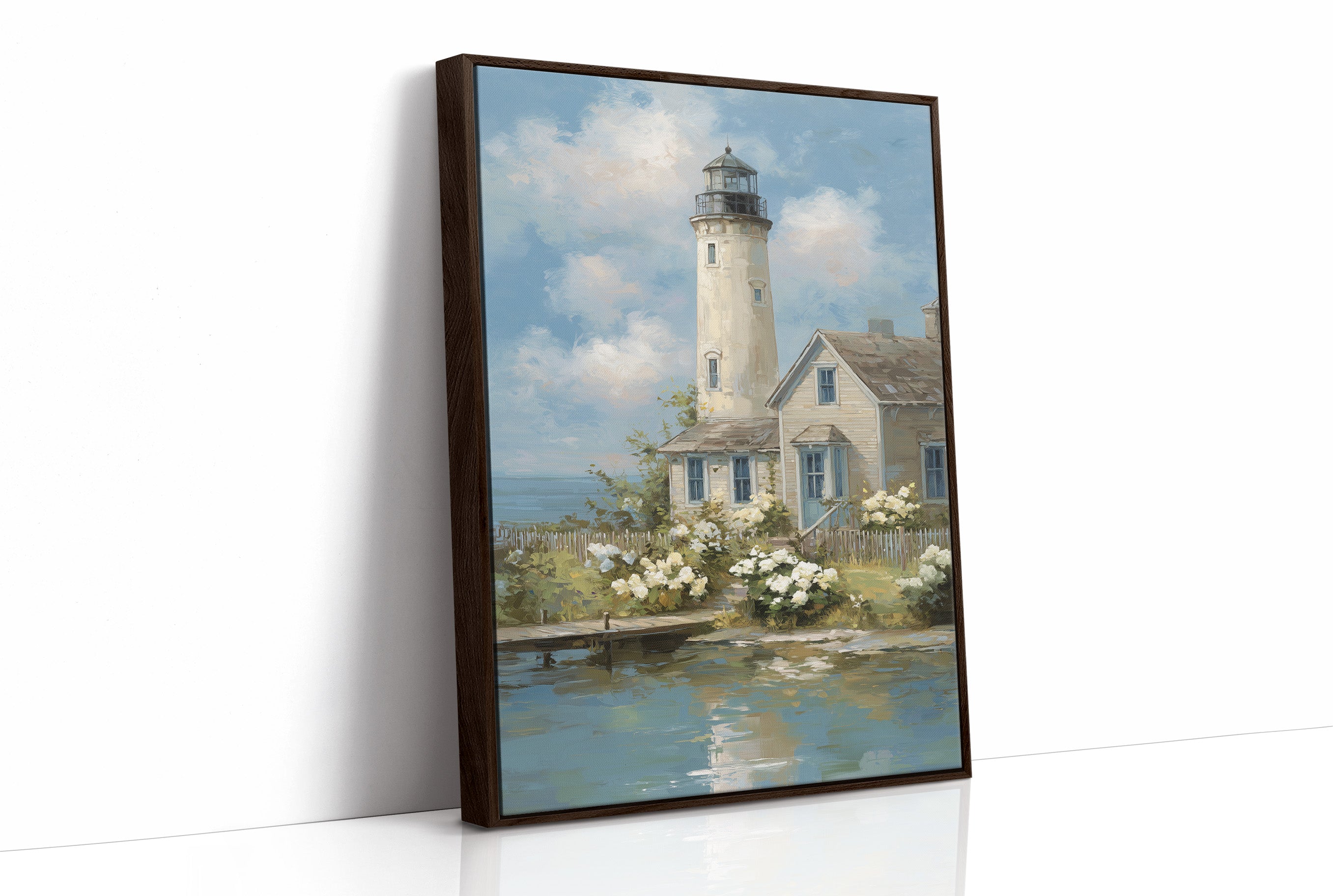 Coastal Keeper With Blooming Garden