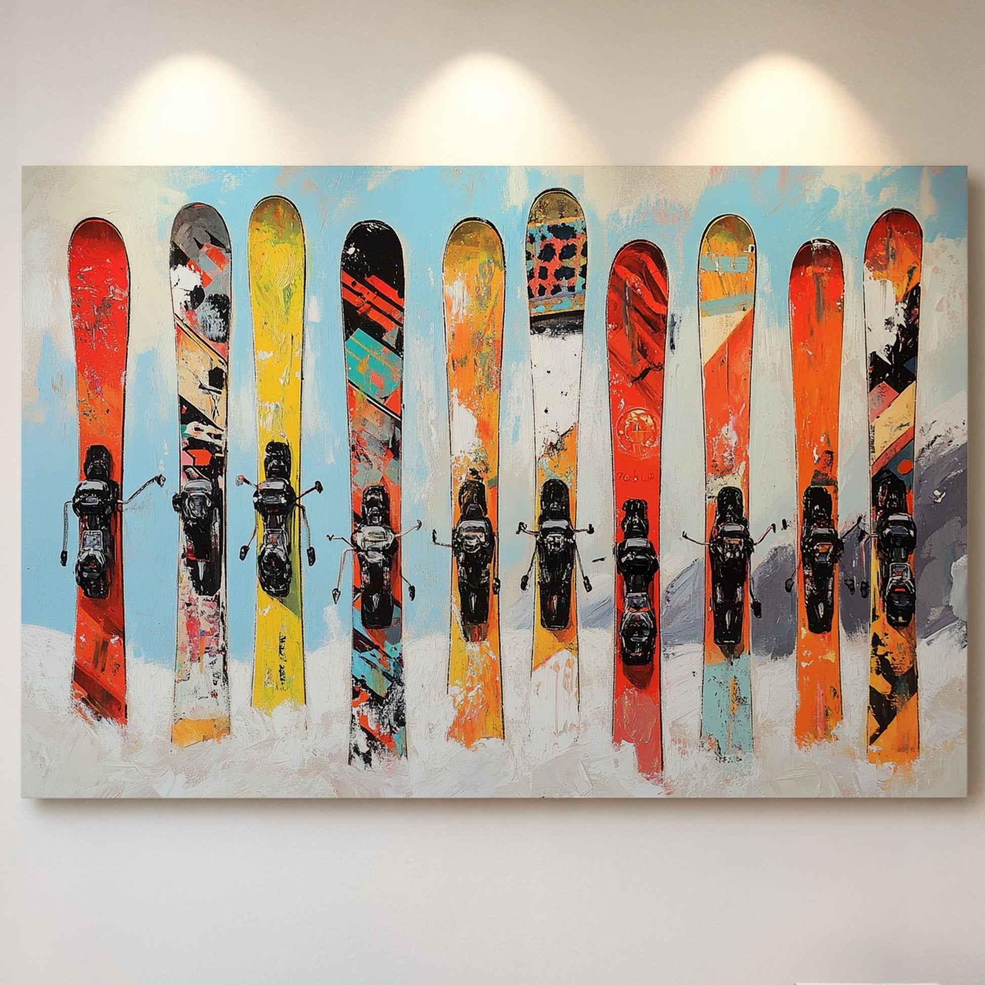 Snow Warriors Line The Lodge Wall