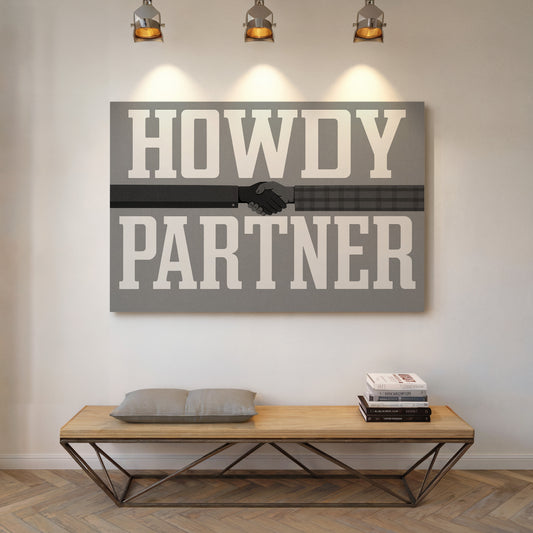 Howdy Partner Vintage Western Greeting